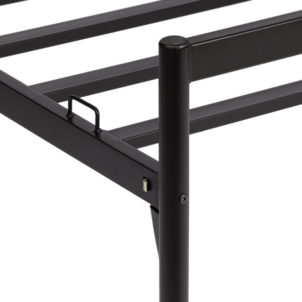 Кровать Federica (mod. AT-881) дерево гевея/металл, 160*200 см (Queen bed), красный дуб/черный фото № 8