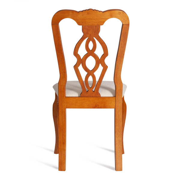 Стул - Афродита/ Aphrodite дерево гевея, 46х54х99см, Espresso (дуб в красноту), ткань кремовая с рисунком (А04) фото № 4