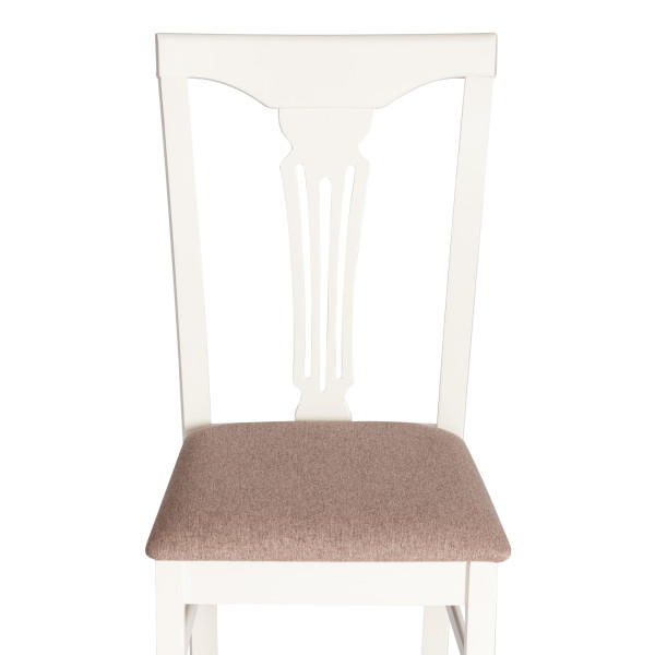 Стул - Гермес/ Hermes дерево гевея, 43х49х94см, Ivory white, ткань серая (TM-164) фото № 6