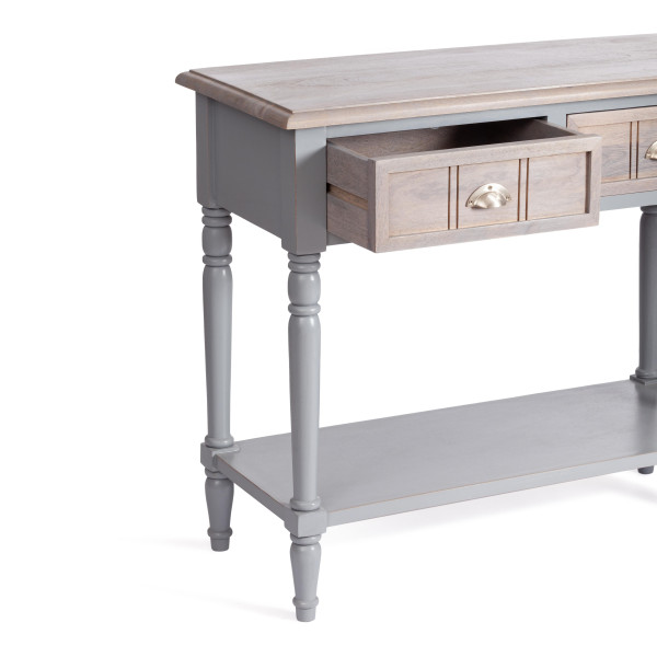 Консоль Secret De Maison BRIGHTON ( mod.OD-002 ) дерево акации/МДФ, 100х45х85 см, Antique grey/grey wash фото № 6