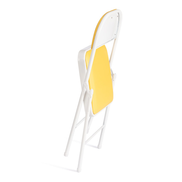 Стул складной FOLDER (mod. 3022G) каркас: металл, сиденье/спинка: экокожа, 46.5 х 47.5 х 79 см, yellow (желтый) / white (белый) фото № 11