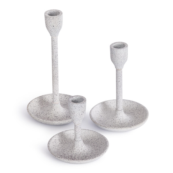 Набор подсвечников Secret De Maison KLEV ( mod. LS-0072 )  металл: аллюминий, 10 х 10 х 20см, 10 х 10 х 15 см, 10 х 10 х 12 см, серебряный фото № 4