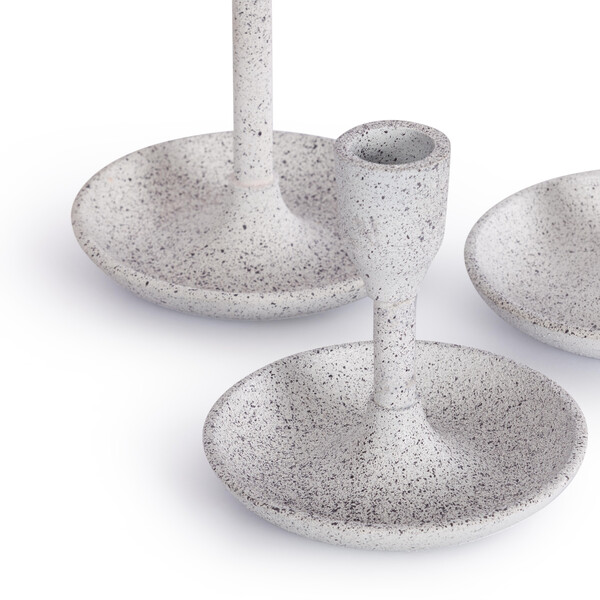 Набор подсвечников Secret De Maison KLEV ( mod. LS-0072 )  металл: аллюминий, 10 х 10 х 20см, 10 х 10 х 15 см, 10 х 10 х 12 см, серебряный фото № 5