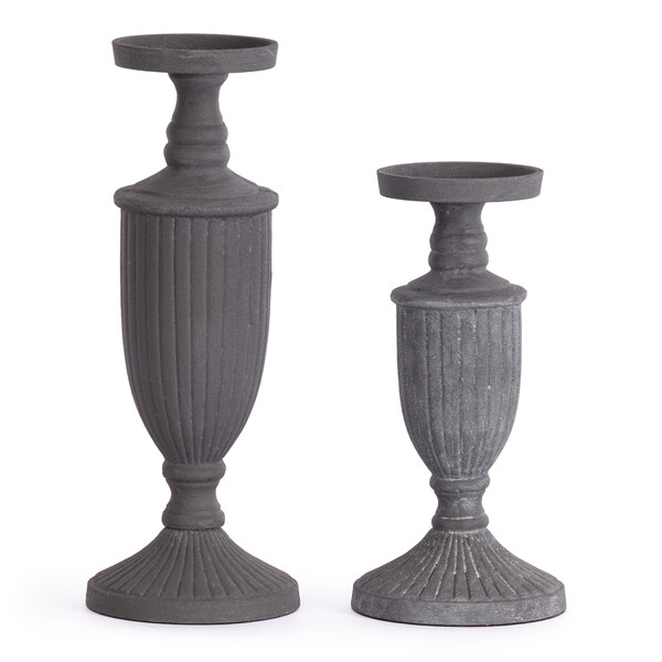 Набор подсвечников Secret De Maison GLOSI ( mod. LS-0158 )  металл: железо, 12 х 12 х 35 см, 12 х 12 х 28 см, серый фото № 2