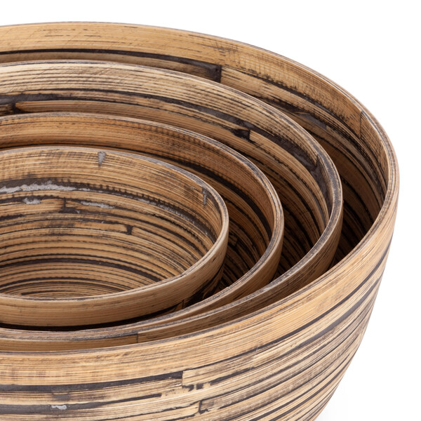 Набор чаш Secret De Maison VINZ ( mod. LS-0186 )  бамбук, 30 х 30 х 12 см , 25 х 25 х 10 см, 20 х 20 х 8 см,, бежевый фото № 6