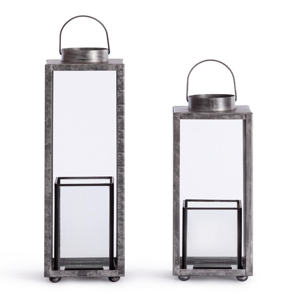 Набор подсвечников Secret De Maison DOYINA ( mod. LS-0202 )  металл: железо, 15х15х46, 15х15х26 см , серебряный фото № 3