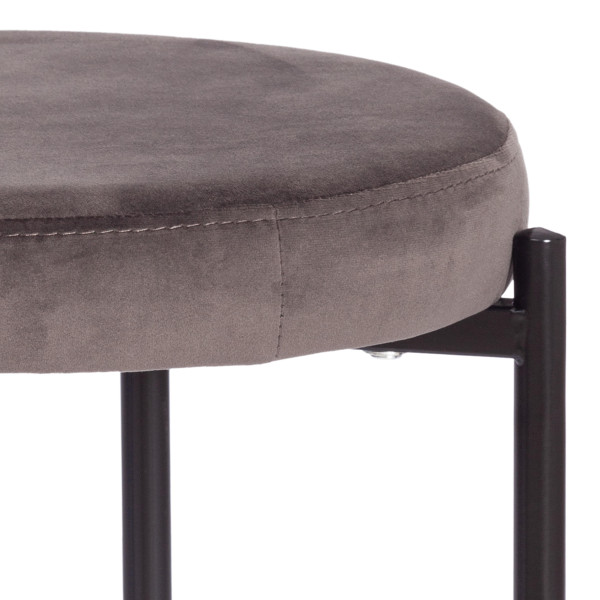 Табурет REVO (mod. 7034) ткань/металл, 44 х 44 х 47 см, темно-серый barkhat 14/черный фото № 3