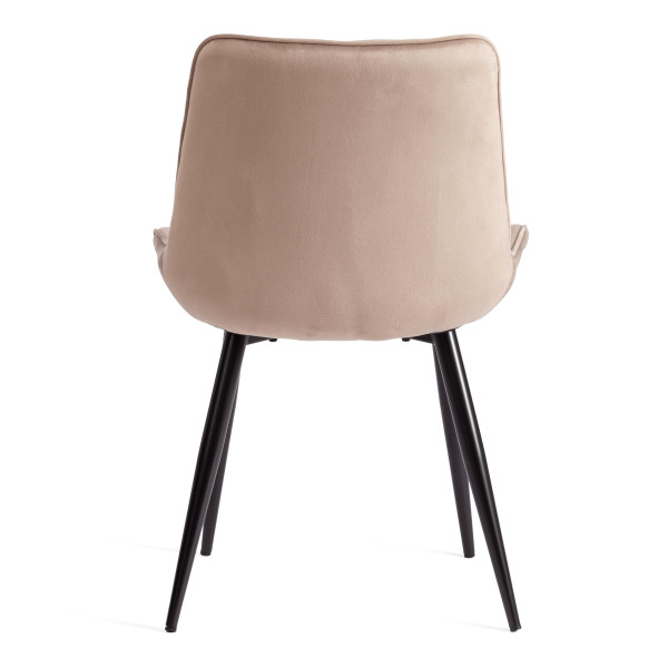 Стул ABRUZZO ( mod. 8060 ) металл/вельвет, 54 х 62 х 83 см, бежевый (HLR 8)/черный фото № 4