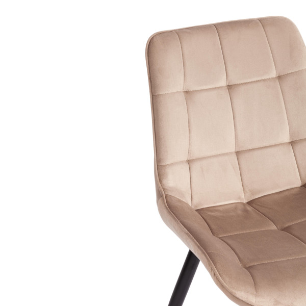 Стул ABRUZZO ( mod. 8060 ) металл/вельвет, 54 х 62 х 83 см, бежевый (HLR 8)/черный фото № 8