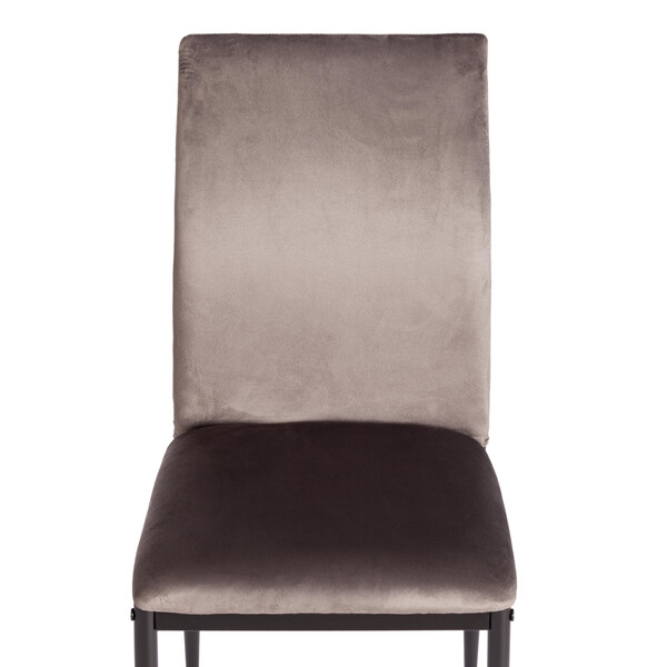 Стул CAPRI (mod. 39) металл, вельвет, 49.5 х 41 х 93,5 см, Dark grey (темно-серый) HLR24 / черный фото № 6