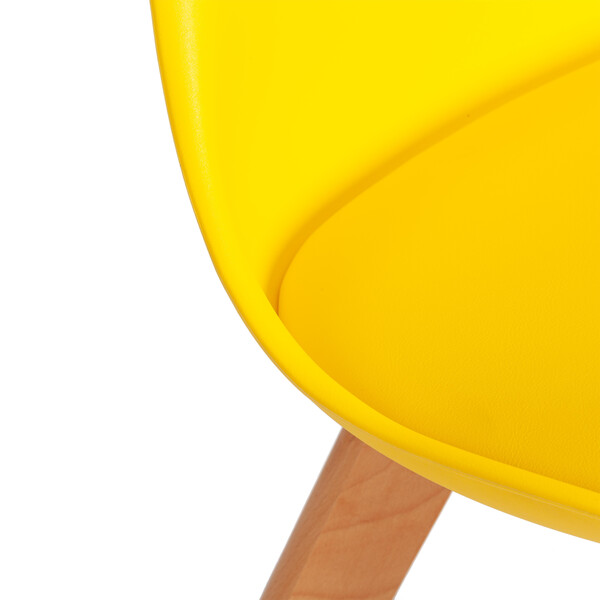 Стул TULIP (mod. 73-1) дерево/пластик/экокожа, 47,5x55x80 см, Желтый (Yellow) фото № 8