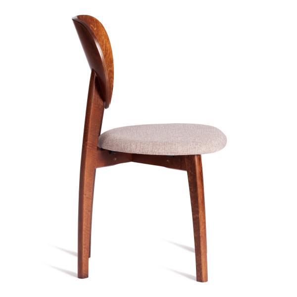 Стул DIAMANTE мягкое сидение бук, 42x42x85см, коричневый, ткань wool caramel, бежевый фото № 2