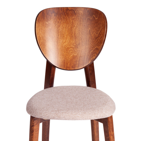 Стул DIAMANTE мягкое сидение бук, 42x42x85см, коричневый, ткань wool caramel, бежевый фото № 6