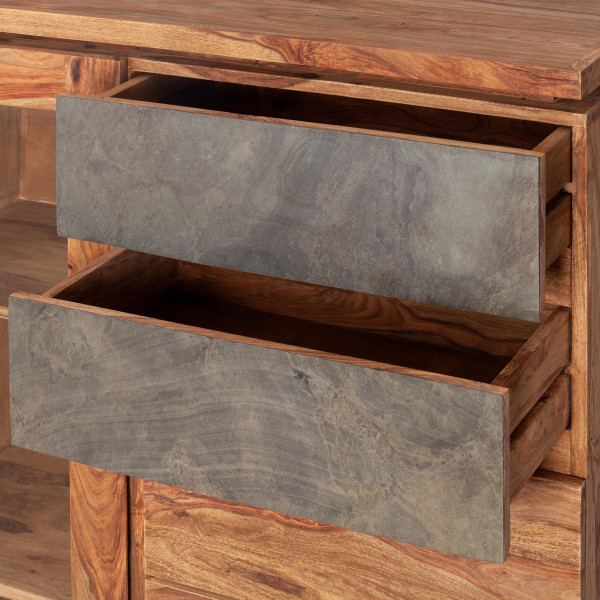 Шкаф-стеллаж Secret De Maison ROSEWOOD ( mod. 9800 ) палисандр/стекло, 100*40*128 см, Natural tinted (натуральный тонированный) фото № 6