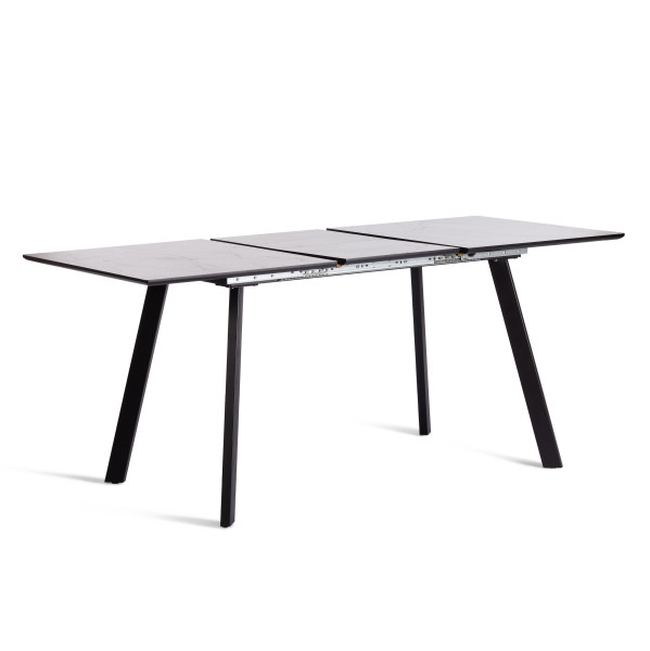 Стол обеденный DARWIN МДФ HPL 0,6 мм/ЛДСП/металл, 85х130-170х75 см, Жемчужный перито/чёрный фото № 5