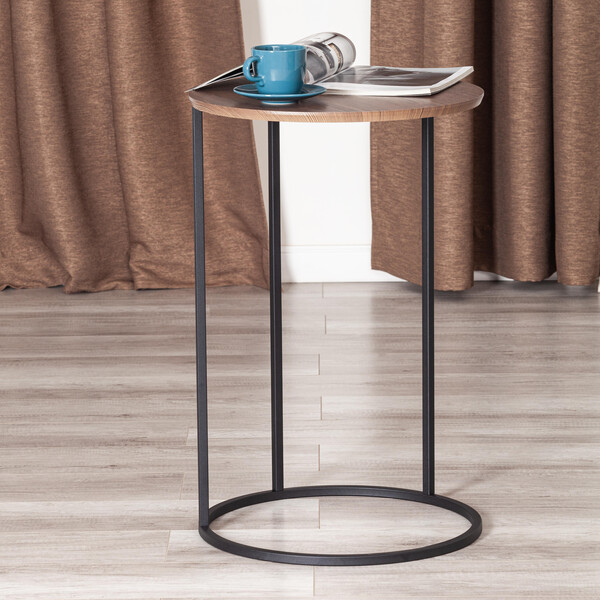 Журнальный стол Mone МДФ/металл, 45х45х70,5 см, акация/черный фото № 6