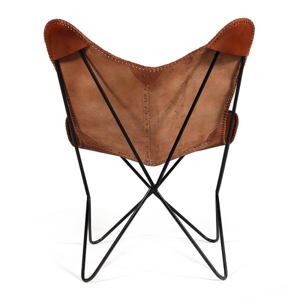 Кресло Secret De Maison «Newton» (951) со съемным чехлом из натуральной кожи (Античный светлый) фото № 4