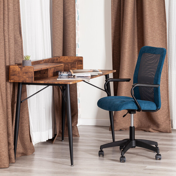 Кресло STAFF флок/ткань, синий/серый, 32/W-12 фото № 9