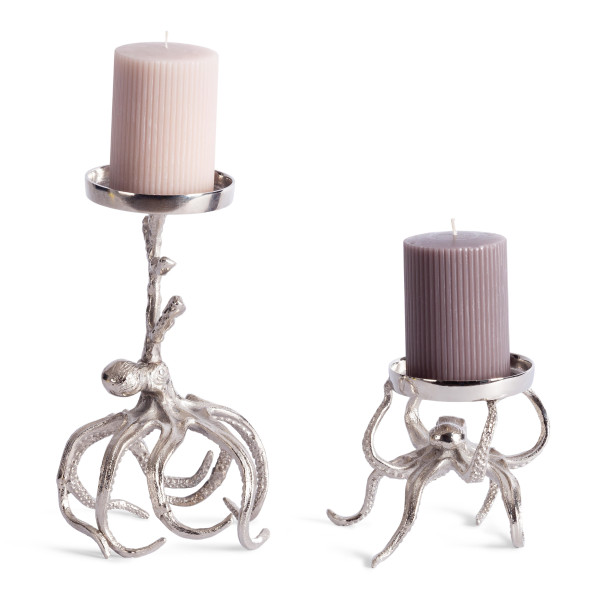 Подсвечник Secret De Maison OCTOPUS2 ( mod. 3933 ) алюминиевый сплав, 12,75x12,75x26,5 см, никель/nickel antique фото № 5