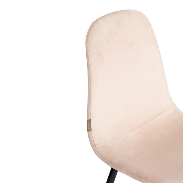Стул BREEZE (mod. JSC-58) вельвет/металл, 44 х 53 х 86 см, creamy (кремовый) HLR 5 / черный фото № 8