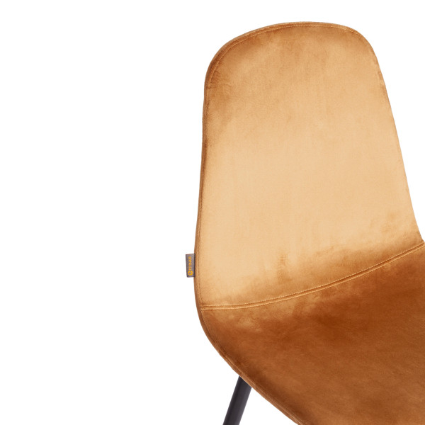 Стул BREEZE (mod. JSC-58) Велюр/металл , 44 х 53 х 86 см, brown (коричневый) HLR12 / черный фото № 8