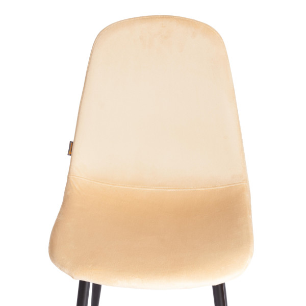Стул BREEZE (mod. JSC-58) Велюр/металл , 44 х 53 х 86 см, sandy (песочный) HLR6 / черный фото № 6