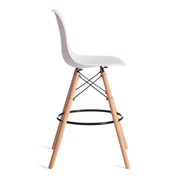 Стул барный Cindy Bar Chair (mod. 80-1) дерево бук/металл/пластик, 50 х 51 х 109 см, White (Белый) 70029/ натуральный фото № 2