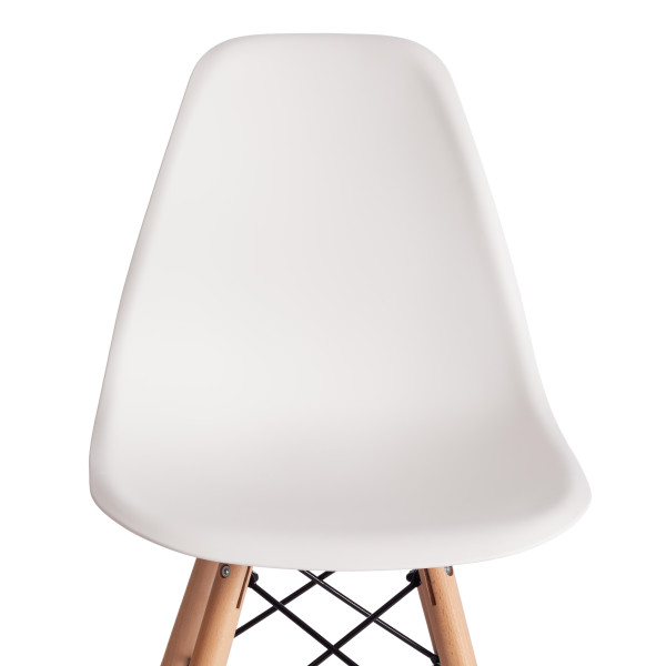 Стул барный Cindy Bar Chair (mod. 80-1) дерево бук/металл/пластик, 50 х 51 х 109 см, White (Белый) 70029/ натуральный фото № 6