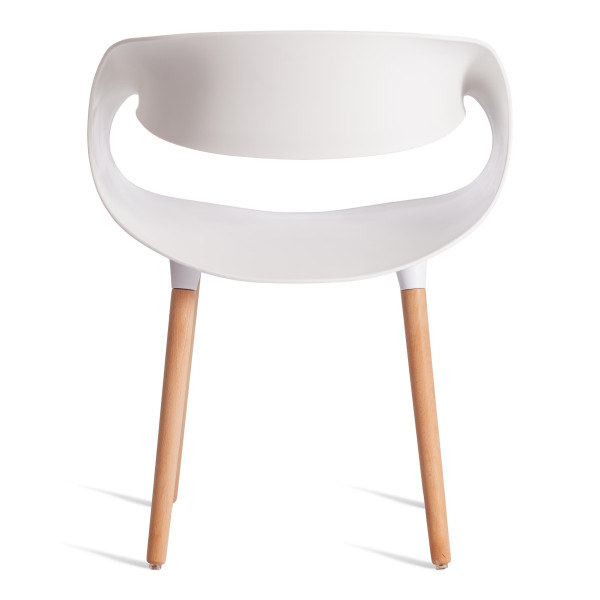 Стул QXX (mod. C1058-1) пластик/дерево, 60 х 53 х 81 см, White (Белый) 70029/ натуральный фото № 4