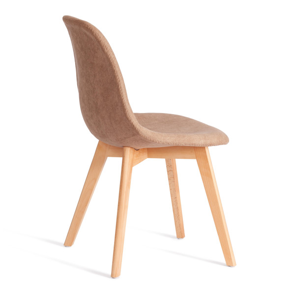 Стул CINDY SOFT (mod. C1021F1-1) вельвет/дерево бук, 55 х 48 х 83 см, Beige (Бежевый) LY1701-4 / натуральный фото № 3