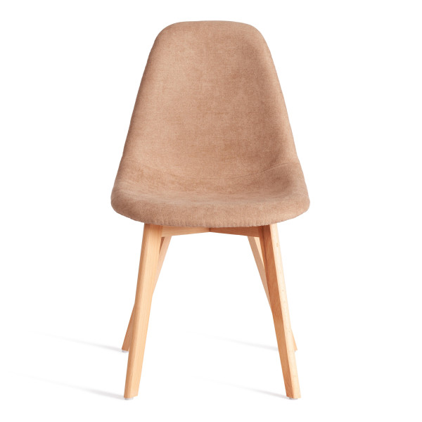 Стул CINDY SOFT (mod. C1021F1-1) вельвет/дерево бук, 55 х 48 х 83 см, Beige (Бежевый) LY1701-4 / натуральный фото № 5