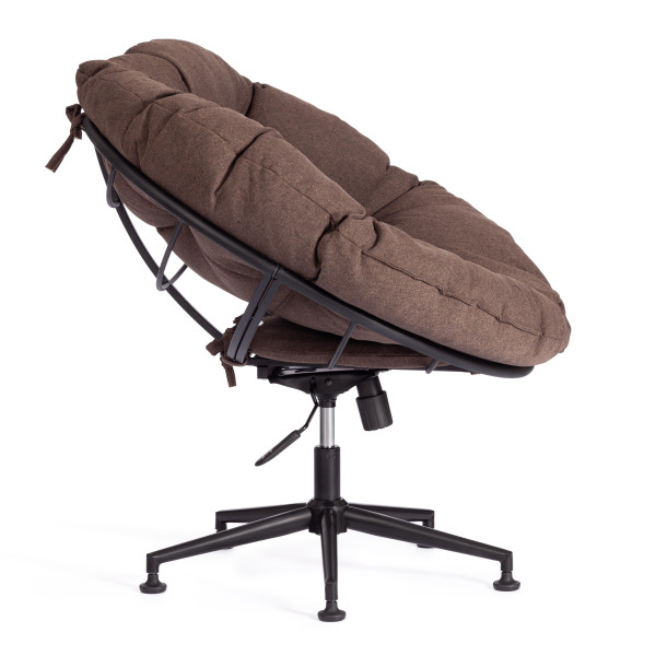 Кресло CLOUDE рогожка/металл, 97х98х90-96см, коричневый, 3М7-147 фото № 3