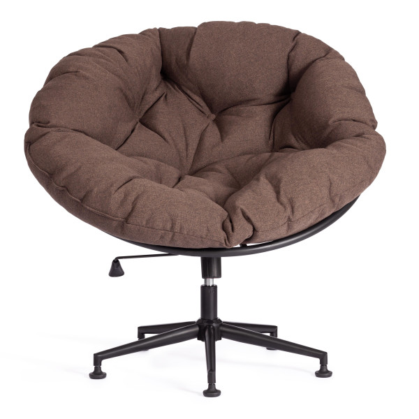 Кресло CLOUDE рогожка/металл, 97х98х90-96см, коричневый, 3М7-147 фото № 6