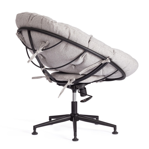 Кресло CLOUDE рогожка/металл, 97х98х90-96см, серо-бежевый, 3M 16/2 фото № 4