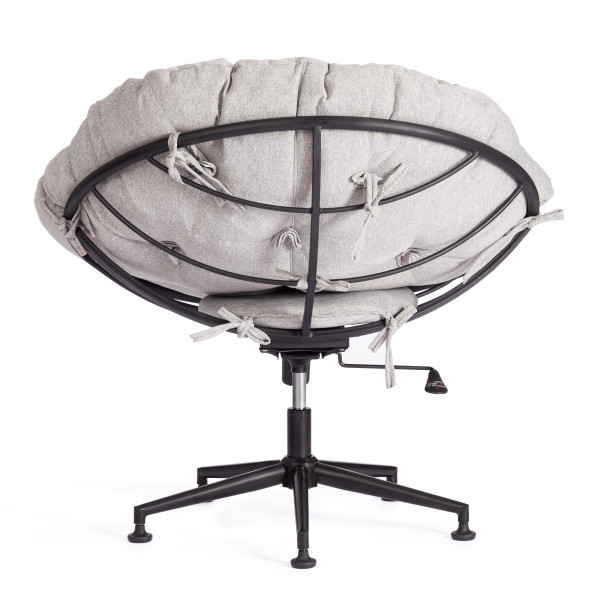 Кресло CLOUDE рогожка/металл, 97х98х90-96см, серо-бежевый, 3M 16/2 фото № 5