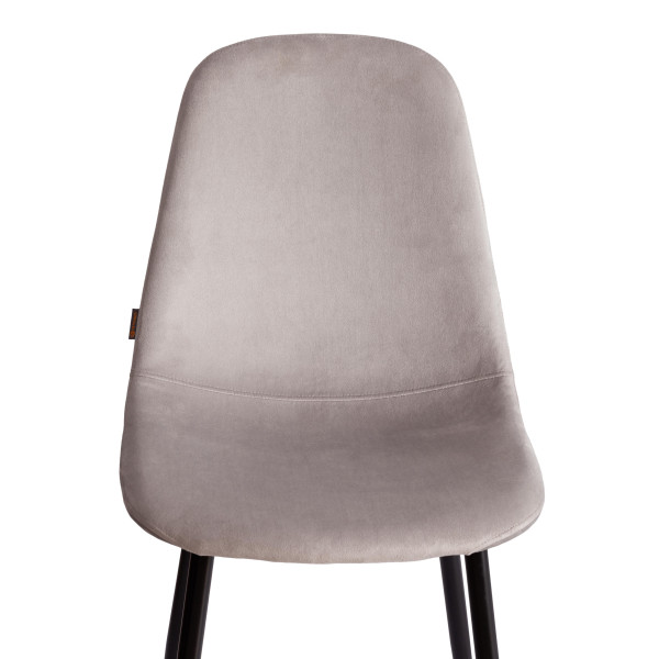 Стул BREEZE (mod. JSC-58) Велюр/металл , 44 х 53 х 86 см, Light grey (светло-серый) HLR14 / черный фото № 6