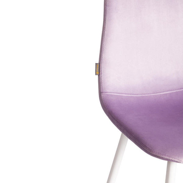 Стул BREEZE (mod. JSC-58) Велюр/металл , 44 х 53 х 86 см, Lavender (лавандовый) HLR26 / белый фото № 8
