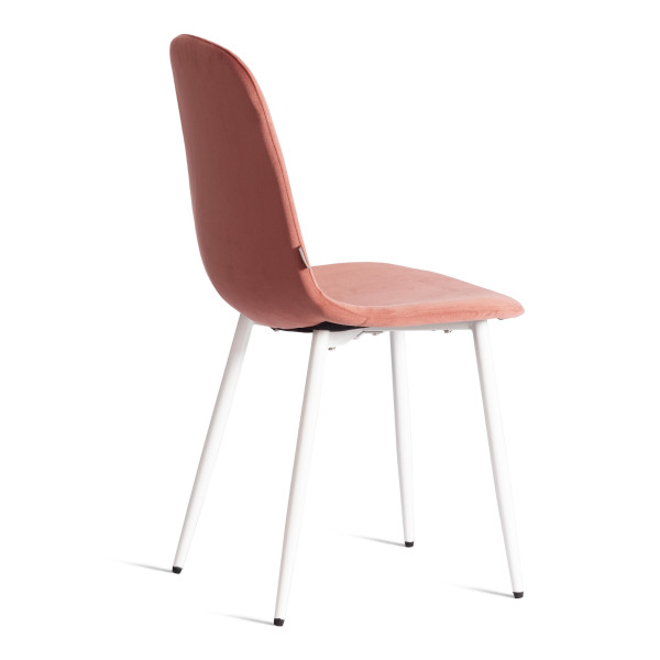 Стул BREEZE (mod. JSC-58) Велюр/металл , 44 х 53 х 86 см, Coral (коралловый) HLR44 / белый фото № 3