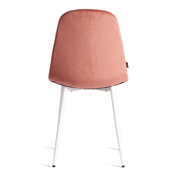 Стул BREEZE (mod. JSC-58) Велюр/металл , 44 х 53 х 86 см, Coral (коралловый) HLR44 / белый фото № 4