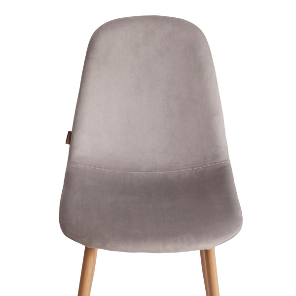 Стул BREEZE (mod. JSC-58) Велюр/металл , 44 х 53 х 86 см, Light grey (светло-серый) HLR14 / натуральный фото № 6