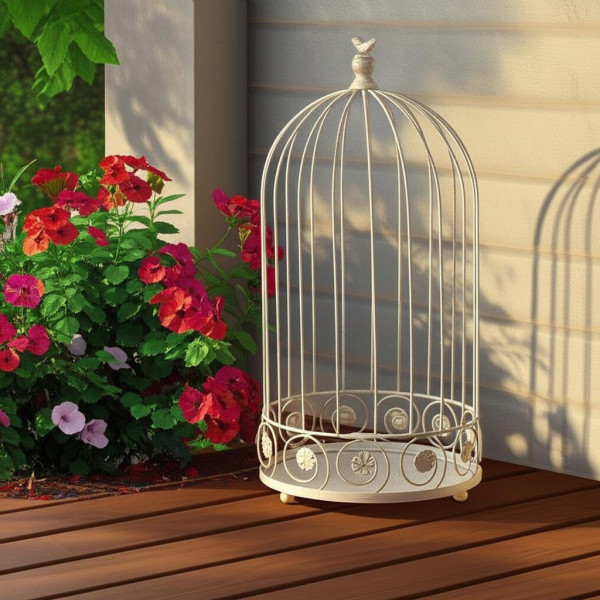 Цветочница Secret de Maison CELL ( mod. PL08-10003 ) металл, 25х52см/20х45см, antique white фото № 5