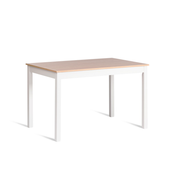 Обеденный комплект Хадсон (стол + 4 стула)/ Hudson Dining Set (mod.0103) МДФ/тополь/меламин, стол: 118х74х73 см, стул: 42,5x46,5x93,5 см, White (Белый) / Natural (натуральны фото № 2