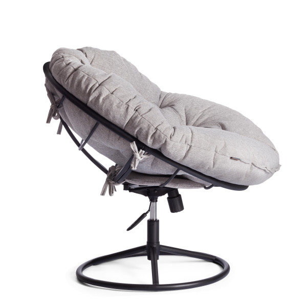 Кресло CLOUDE HOME рогожка/металл, 97х98х90-96см, серо-бежевый, 3M 16/2 фото № 3