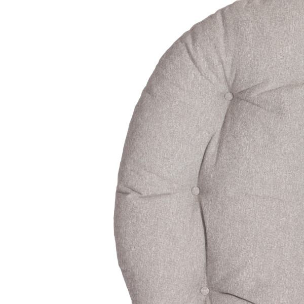 Кресло CLOUDE HOME рогожка/металл, 97х98х90-96см, серо-бежевый, 3M 16/2 фото № 10