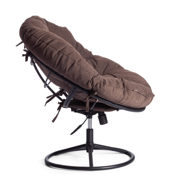 Кресло CLOUDE HOME рогожка/металл, 97х98х90-96см, коричневый, 3М7-147 фото № 3