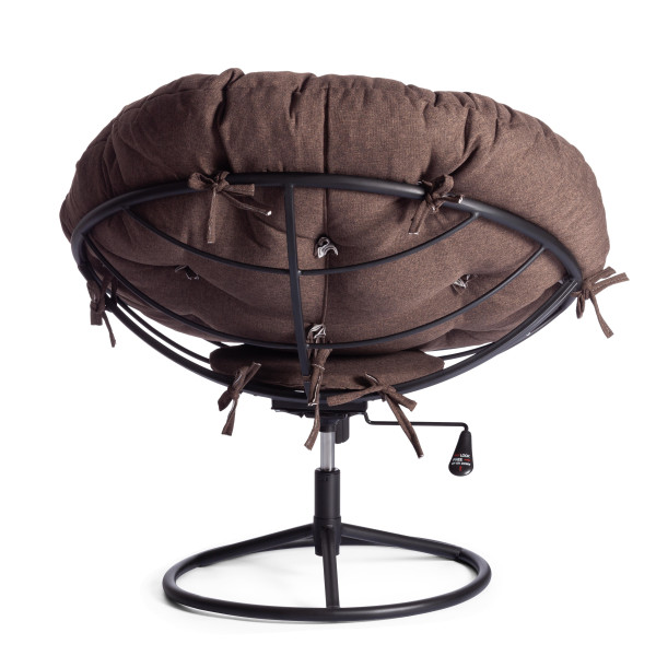 Кресло CLOUDE HOME рогожка/металл, 97х98х90-96см, коричневый, 3М7-147 фото № 5