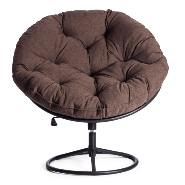 Кресло CLOUDE HOME рогожка/металл, 97х98х90-96см, коричневый, 3М7-147 фото № 6