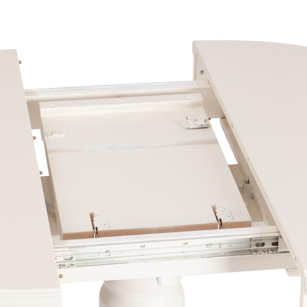 Стол STEFANO круглый бук, мдф, D90+30x77см, Ivory white фото № 11