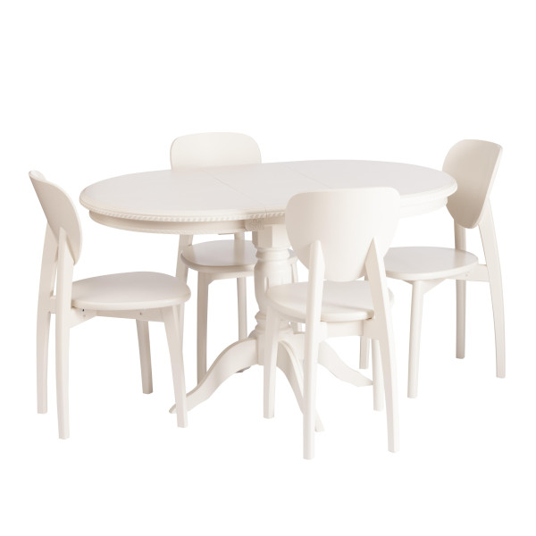 Стол STEFANO бук, мдф, 100+30x80x77см, Ivory white фото № 10