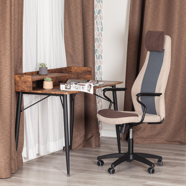 Кресло AVIATOR флок, ткань , коричневый/бежевый/серый, 6/7/W-12 фото № 15